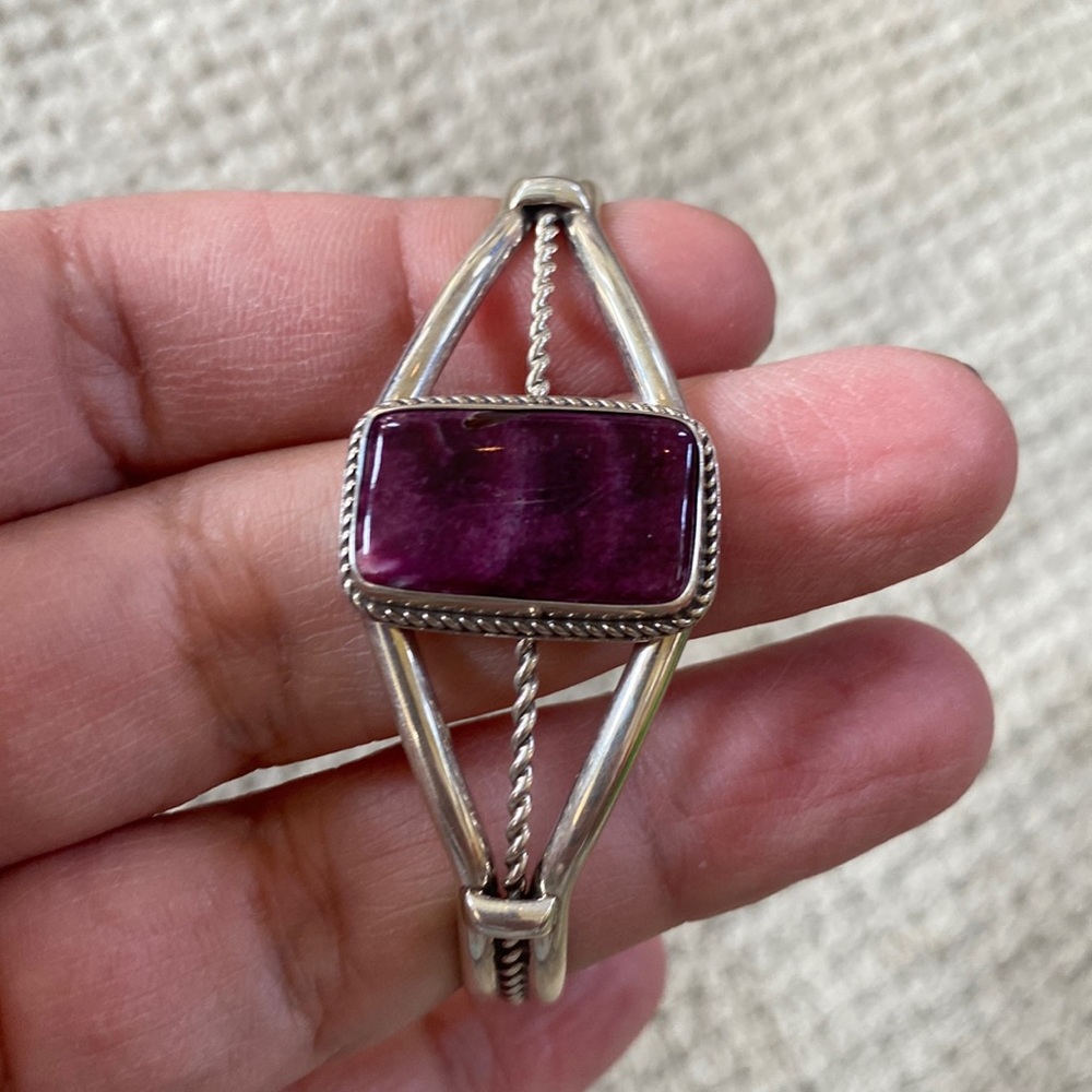 Purple Spiny Oyster Bracelet Gem